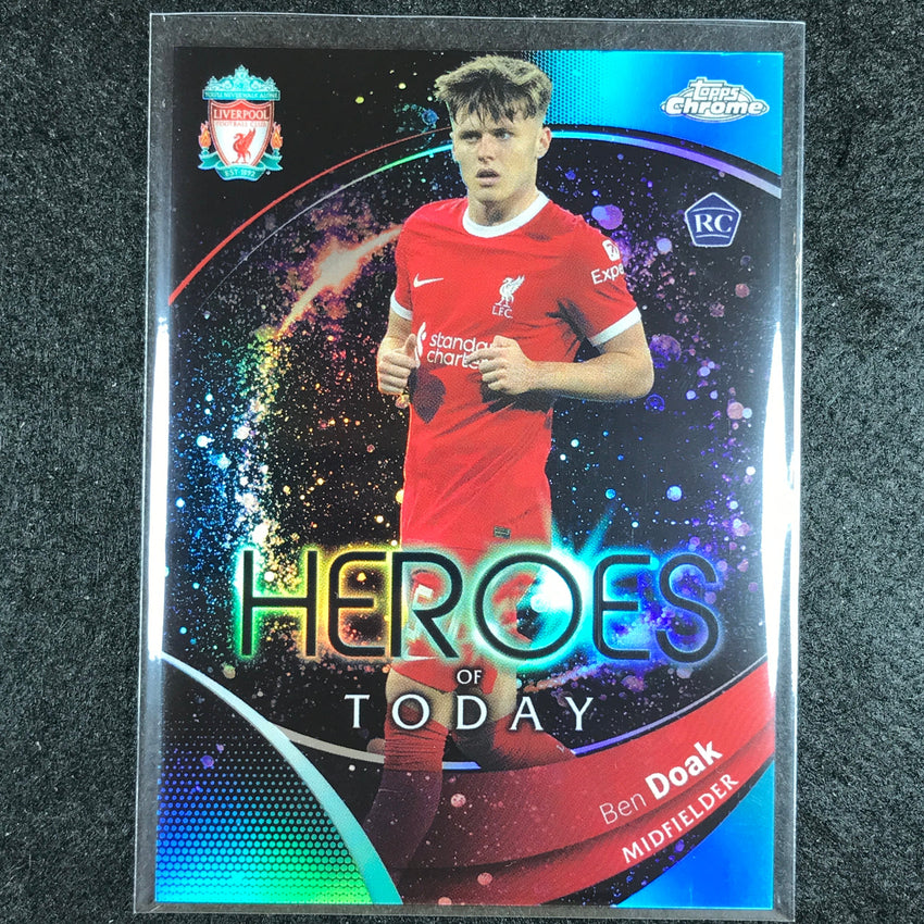 2023-24 Topps Chrome Liverpool BEN DOAK Rookie Heroes of Today Aqua 73/99