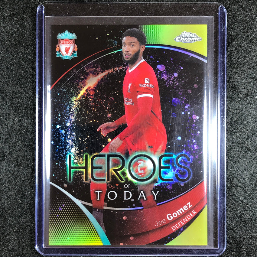 2023-24 Topps Chrome Liverpool JOE GOMEZ Heroes of Today Yellow 65/75