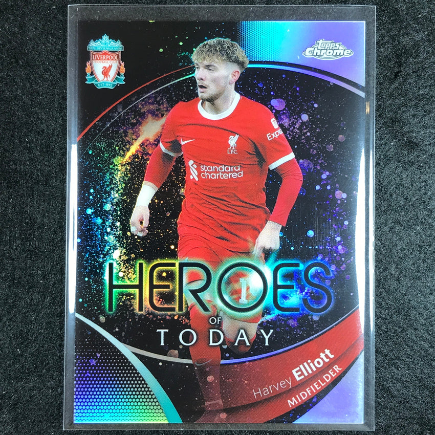 2023-24 Topps Chrome Liverpool HARVEY ELLIOTT Heroes of Today Refractor #65