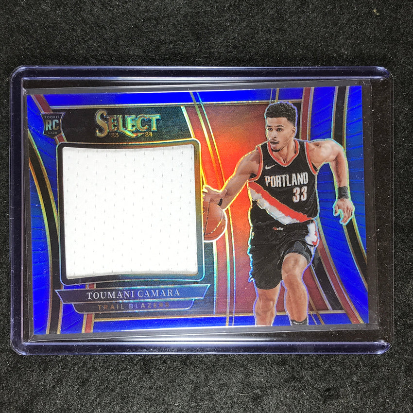 2023-24 Select TOUMANI CAMARA Rookie Jumbo Swatches Jersey Relic Blue 26/75