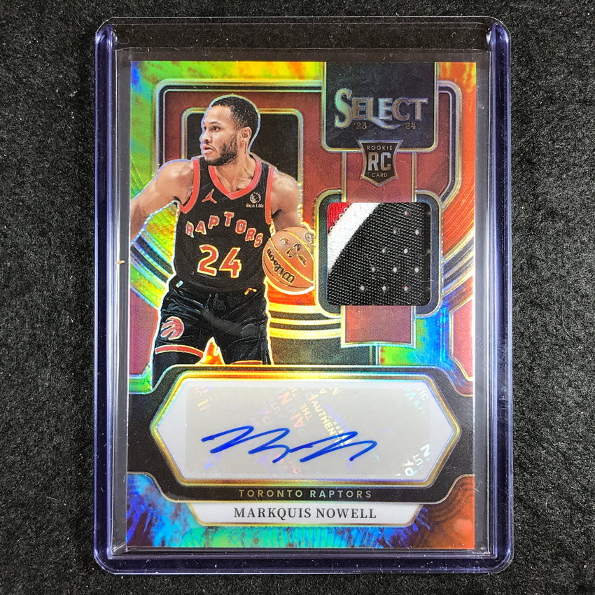 2023-24 Select MARQUIS NOWELL Rookie Patch Auto Tie-Dye 18/25-Cherry Collectables