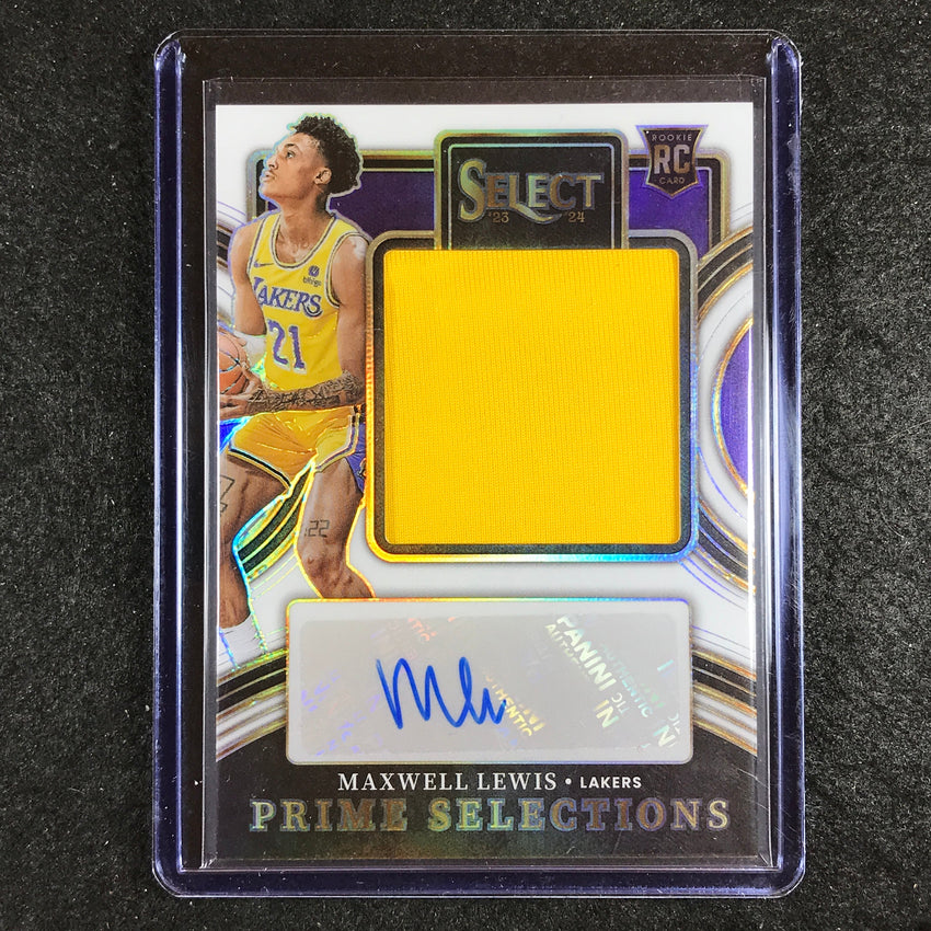 2023-24 Select MAXWELL LEWIS Prime Selections Rookie Jersey Auto White 49/49