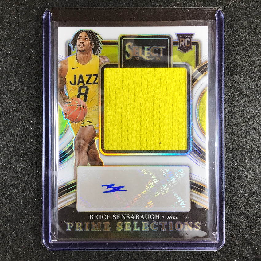 2023-24 Select BRICE SENSABAUGH Prime Selections Rookie Jersey Auto White 22/49-Cherry Collectables