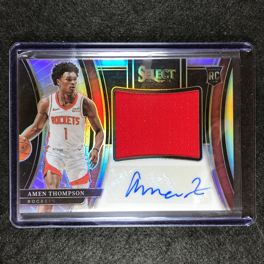 2023-24 Select AMEN THOMPSON Jumbo Rookie Signature Swatches Jersey Auto 26/99