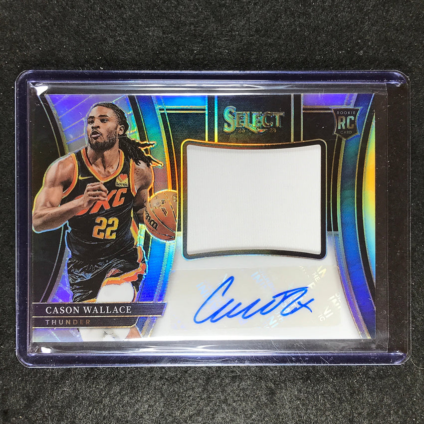 2023-24 Select CASON WALLACE Jumbo Rookie Signature Swatches Jersey Auto 60/99