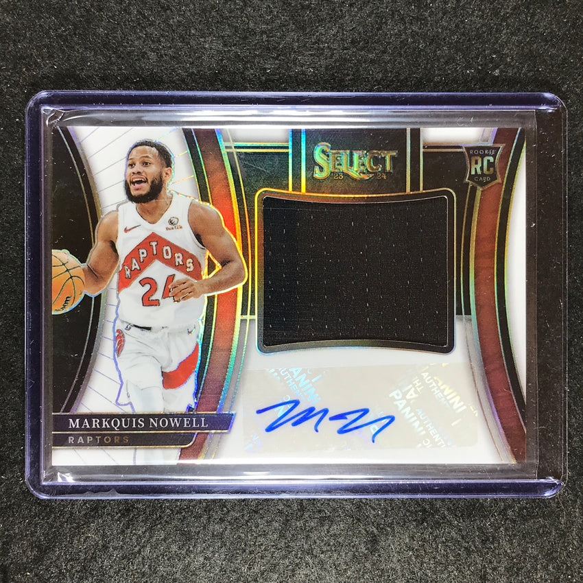2023-24 Select MARQUIS NOWELL Jumbo Rookie Signature Jersey Auto White 33/49