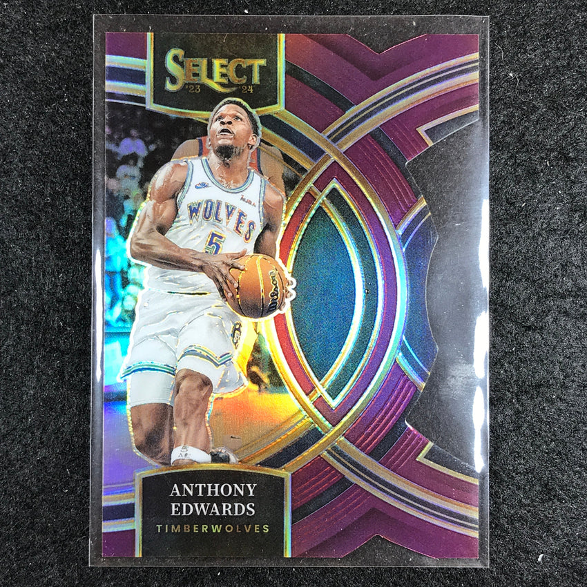 2023-24 Select ANTHONY EDWARDS Premier Level Maroon Die-Cut 15/175 No. 164