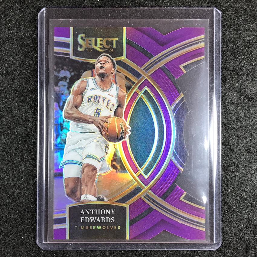 2023-24 Select ANTHONY EDWARDS Premier Level Purple Die-Cut 45/99 No. 164