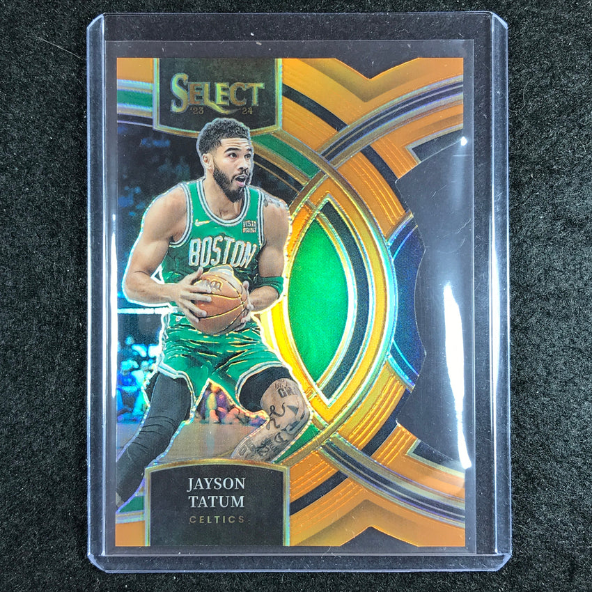 2023-24 Select JAYSON TATUM Premier Level Orange Die-Cut 12/65 No. 156