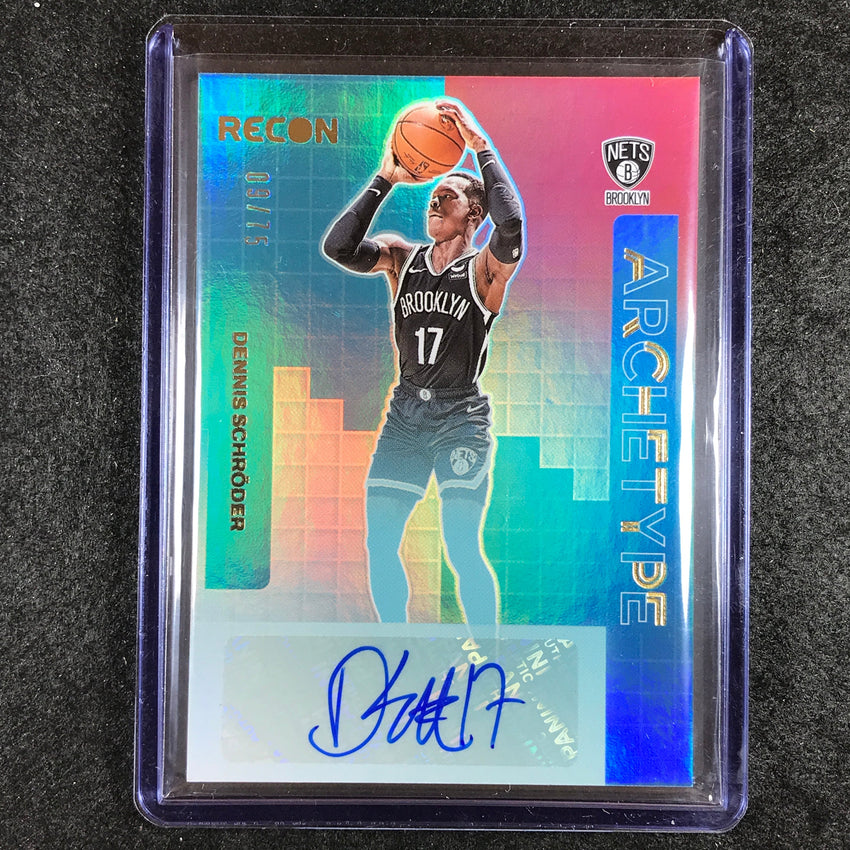 2023-24 Recon DENNIS SCHRODER Archetype Signatures Auto Red 9/75