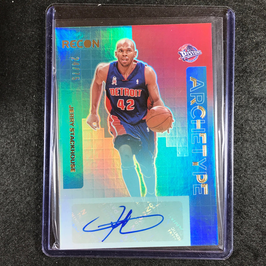 2023-24 Recon JERRY STACKHOUSE Archetype Signatures Auto Red 24/75