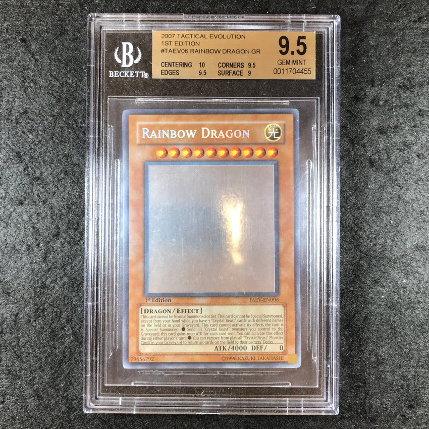 BGS 9.5 Rainbow Dragon - TAEV-EN006 - Ghost Rare Tactical Evolution 1st Edition 455