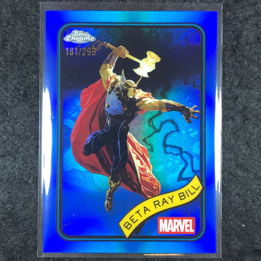 2025 Topps Chrome Marvel BETA RAY BILL Blue /299 #65