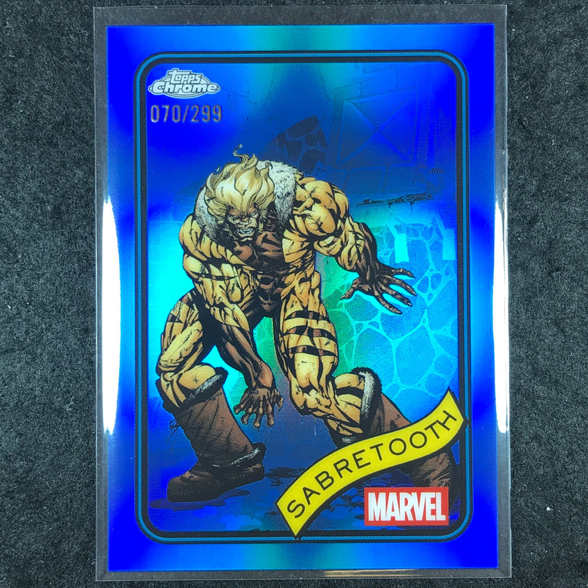 2025 Topps Chrome Marvel SABRETOOTH Blue /299 #92