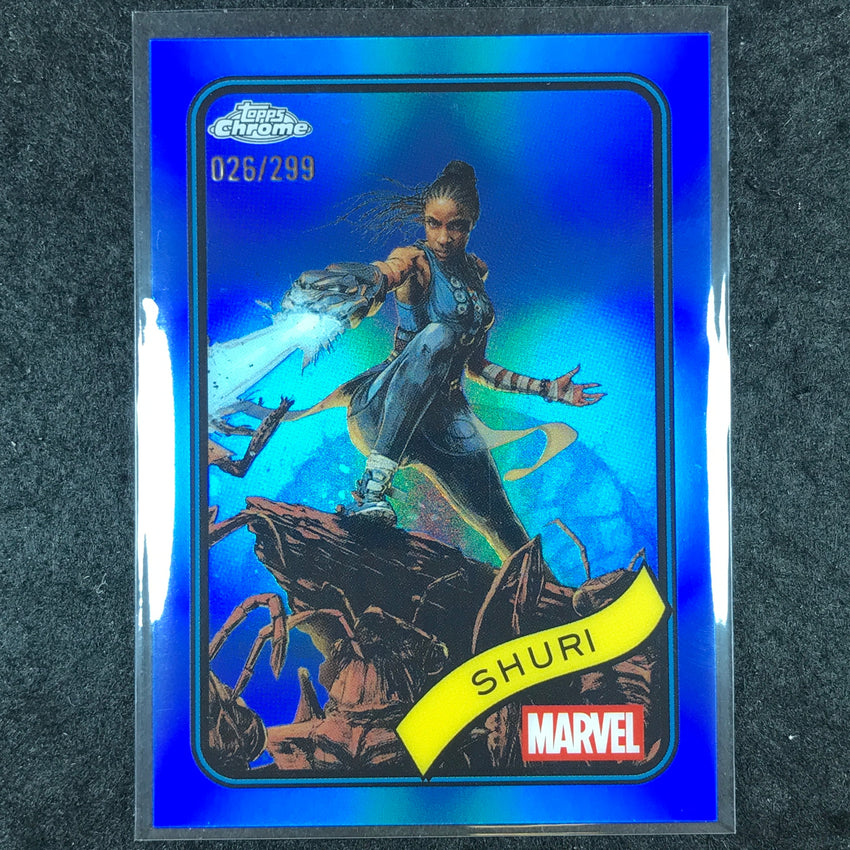 2025 Topps Chrome Marvel SHURI Blue /299 #96