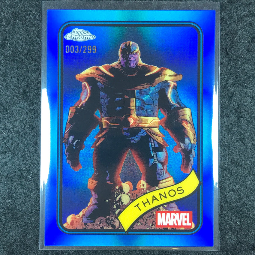2025 Topps Chrome Marvel THANOS Blue /299 #158