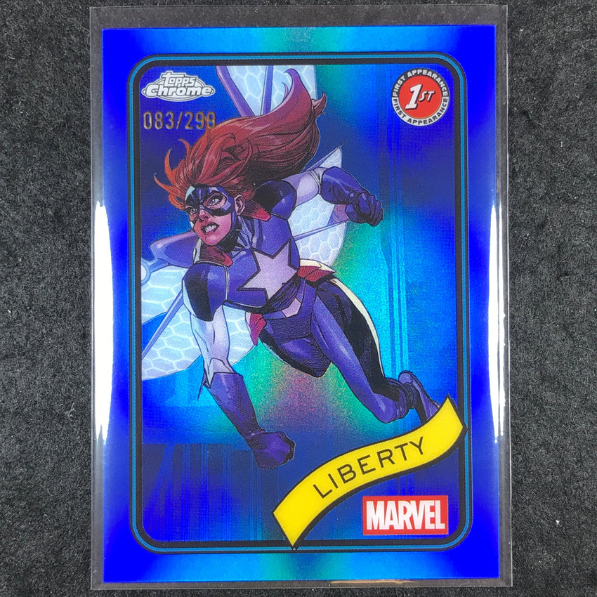 2025 Topps Chrome Marvel LIBERTY Blue /299 #198