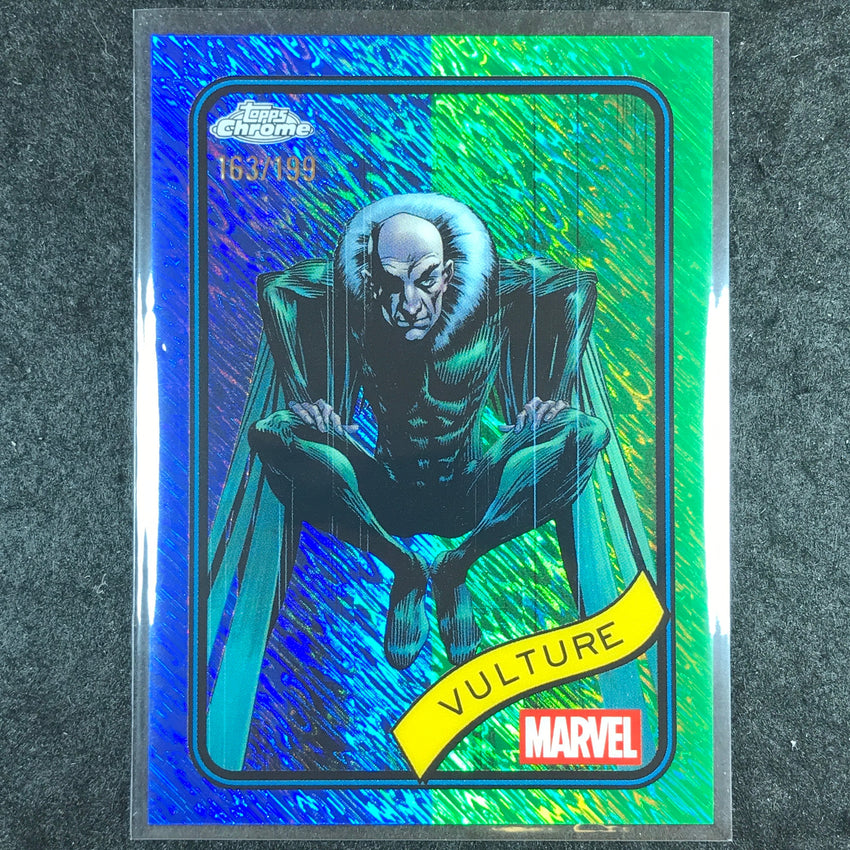 2025 Topps Chrome Marvel VULTURE Blue & Green Shimmer /199 #5