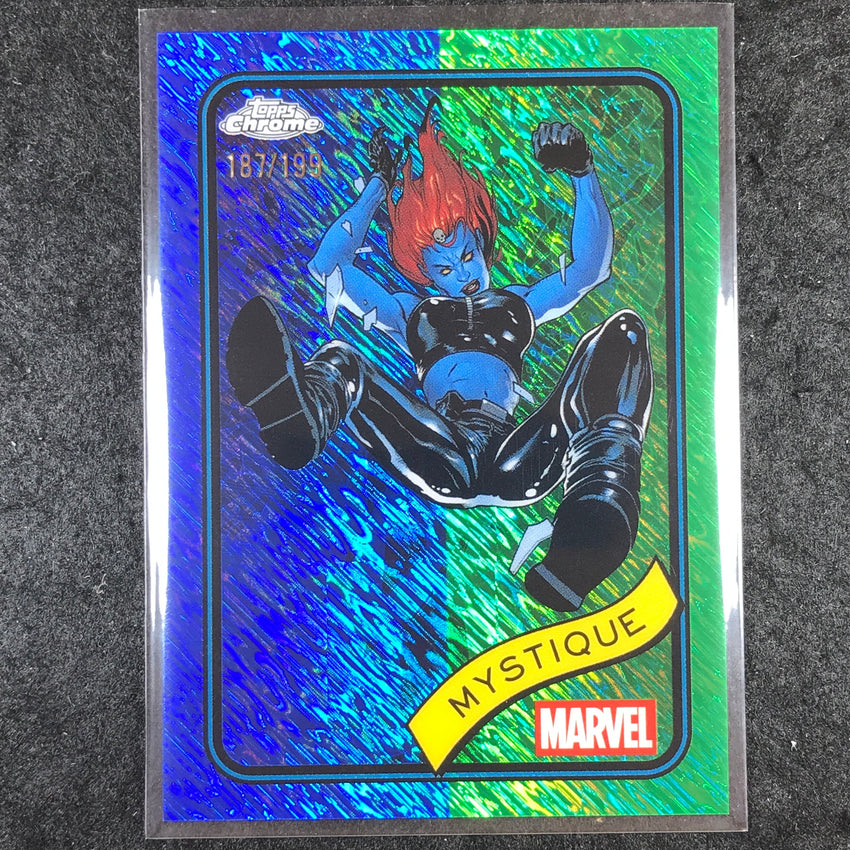 2025 Topps Chrome Marvel MYSTIQUE Blue & Green Shimmer /199 #7