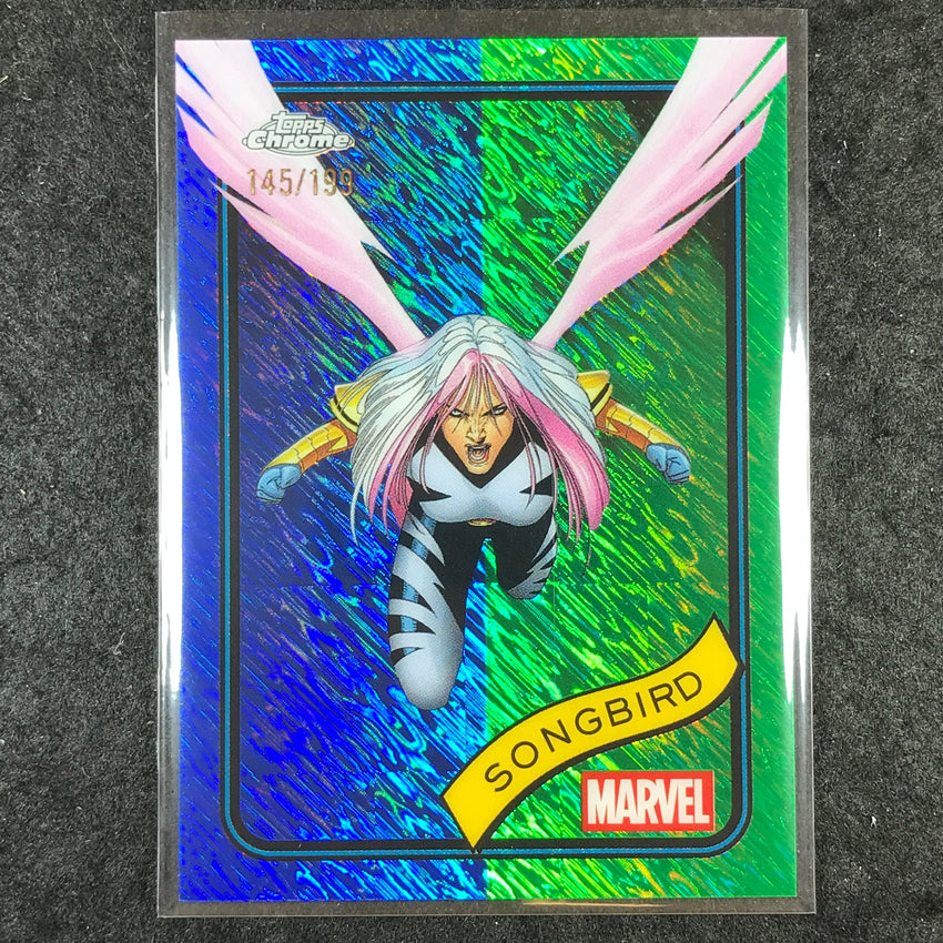 2025 Topps Chrome Marvel SONGBIRD Blue & Green Shimmer /199 #61