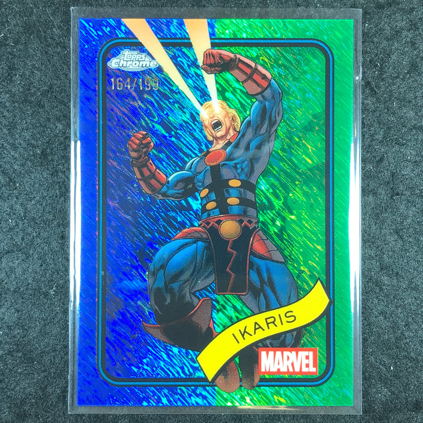 2025 Topps Chrome Marvel IKARIS Blue & Green Shimmer /199 #76