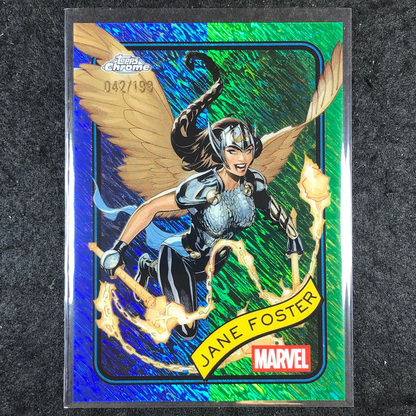 2025 Topps Chrome Marvel JANE FOSTER Blue & Green Shimmer /199 #90