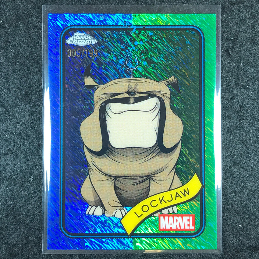 2025 Topps Chrome Marvel LOCKJAW Blue & Green Shimmer /199 #152