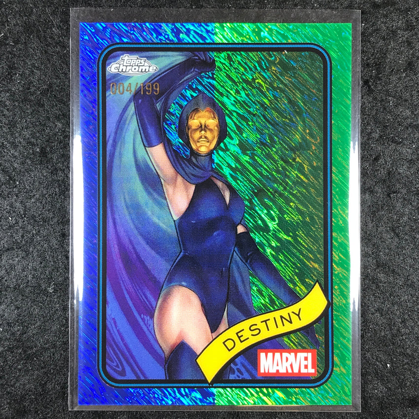 2025 Topps Chrome Marvel DESTINY Blue & Green Shimmer /199 #175