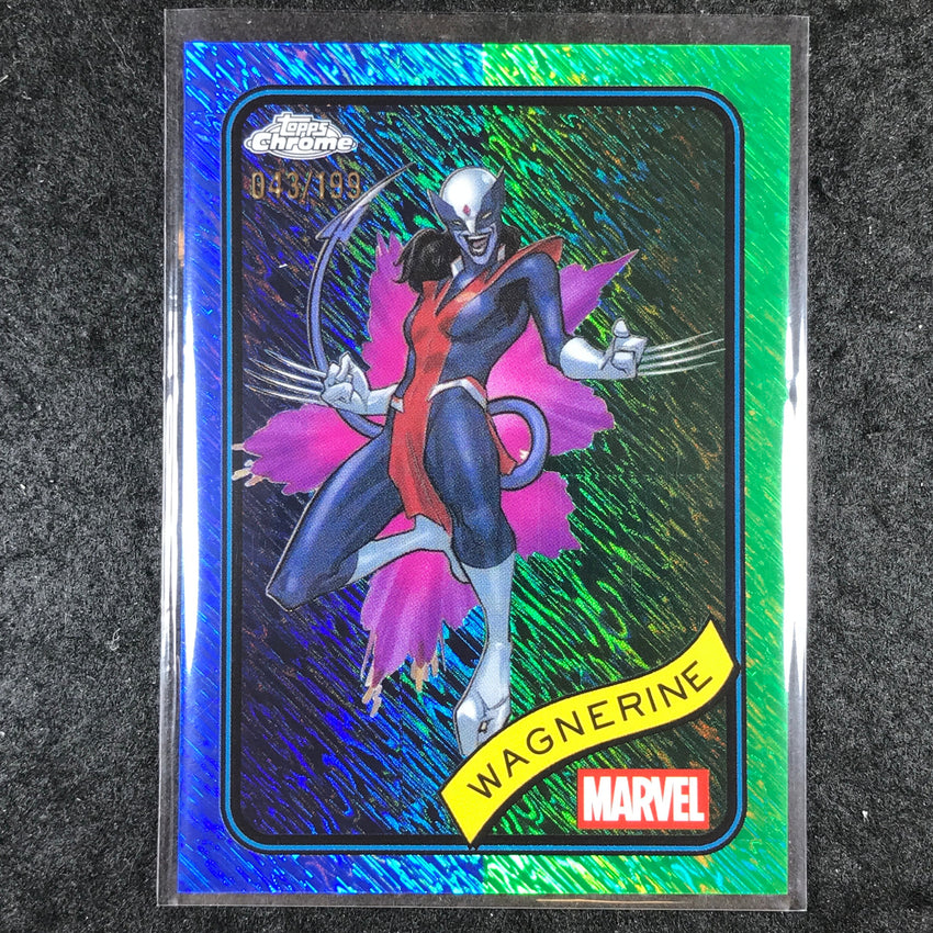2025 Topps Chrome Marvel WAGNERINE Blue & Green Shimmer /199 #200