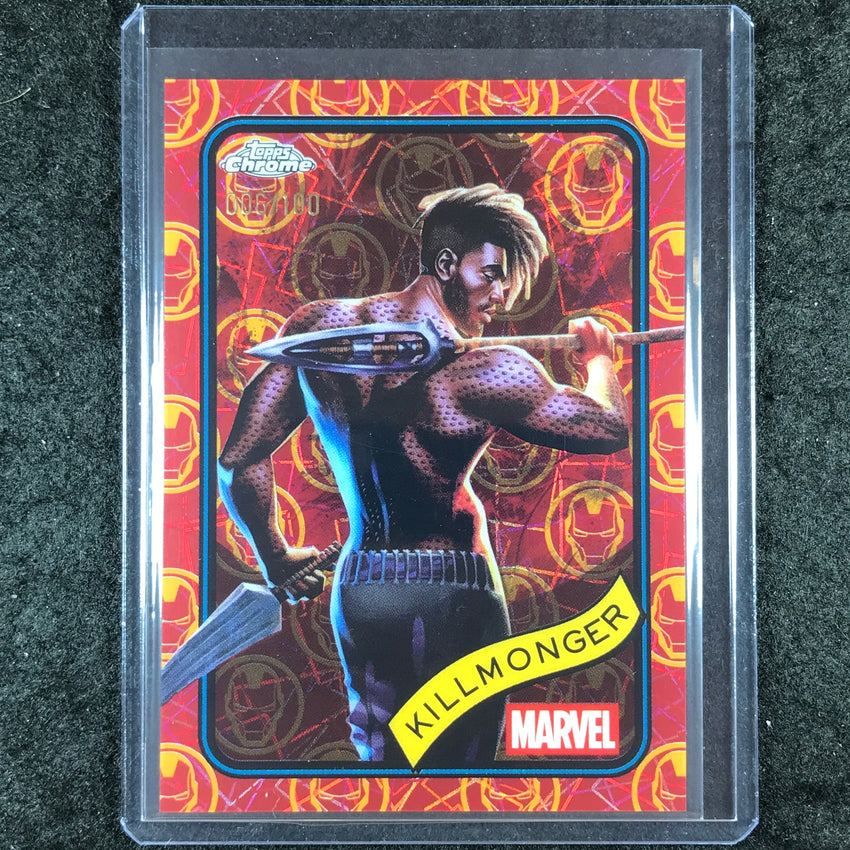 2025 Topps Chrome Marvel KILLMONGER Iron Man Red & Gold 6/100 #34