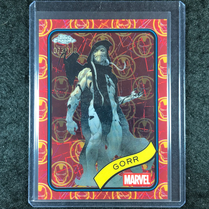 2025 Topps Chrome Marvel GORR Iron Man Red & Gold 73/100 #45