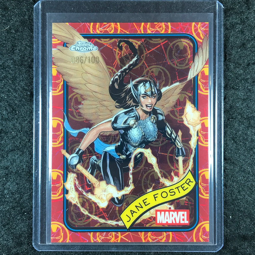 2025 Topps Chrome Marvel JANE FOSTER Iron Man Red & Gold 86/100 #90