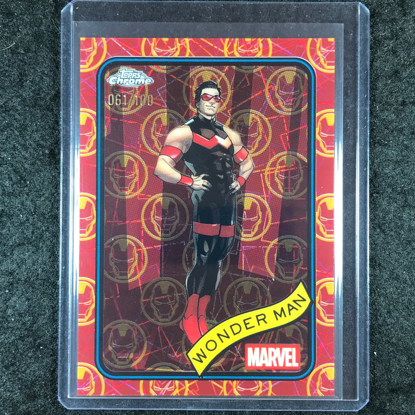 2025 Topps Chrome Marvel WONDER MAN Iron Man Red & Gold 61/100 #100