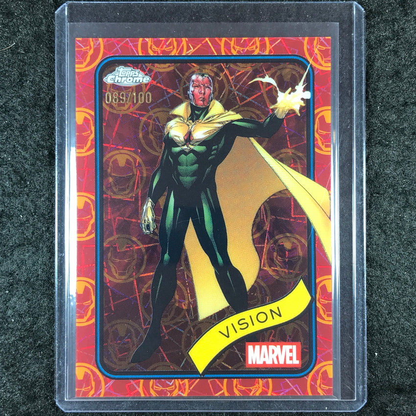 2025 Topps Chrome Marvel VISION Iron Man Red & Gold 89/100 #139