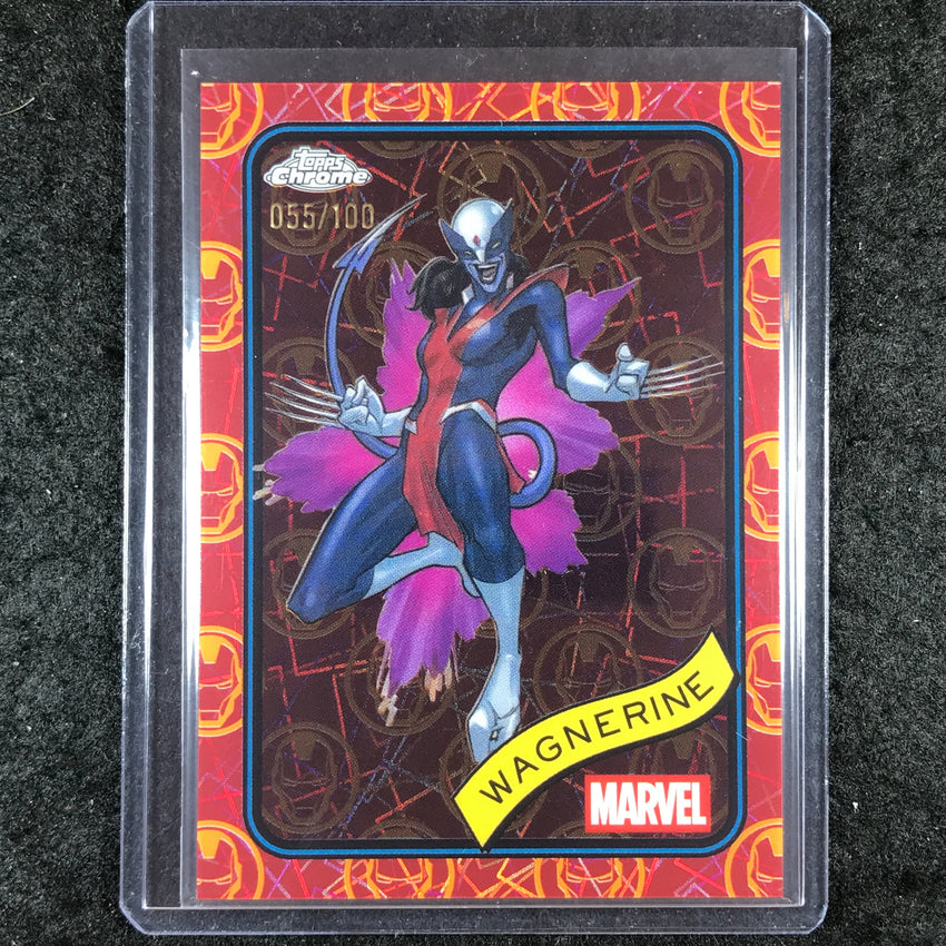 2025 Topps Chrome Marvel WAGNERINE Iron Man Red & Gold 55/100 #200