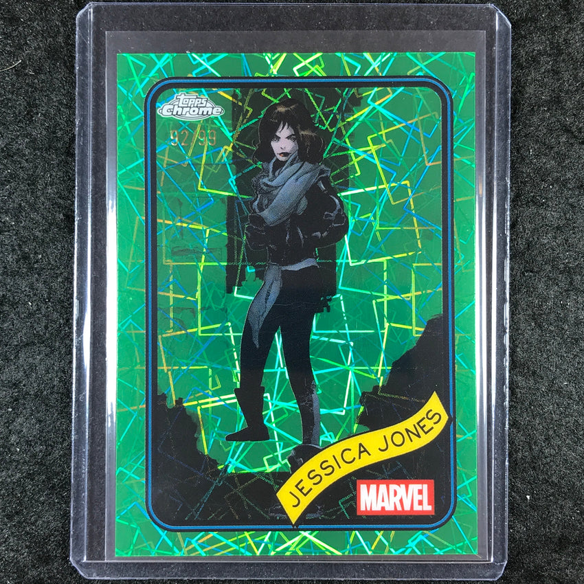 2025 Topps Chrome Marvel JESSICA JONES Hulk Green Lazer 92/99 #69