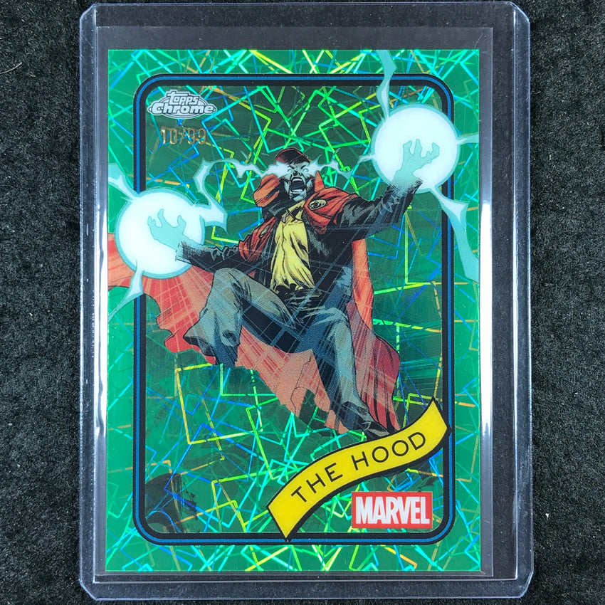 2025 Topps Chrome Marvel THE HOOD Hulk Green Lazer 10/99 #70