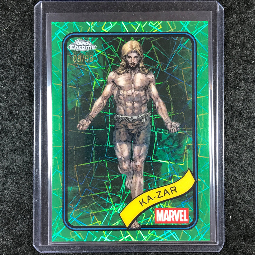 2025 Topps Chrome Marvel KA-ZAR Hulk Green Lazer 9/99 #84