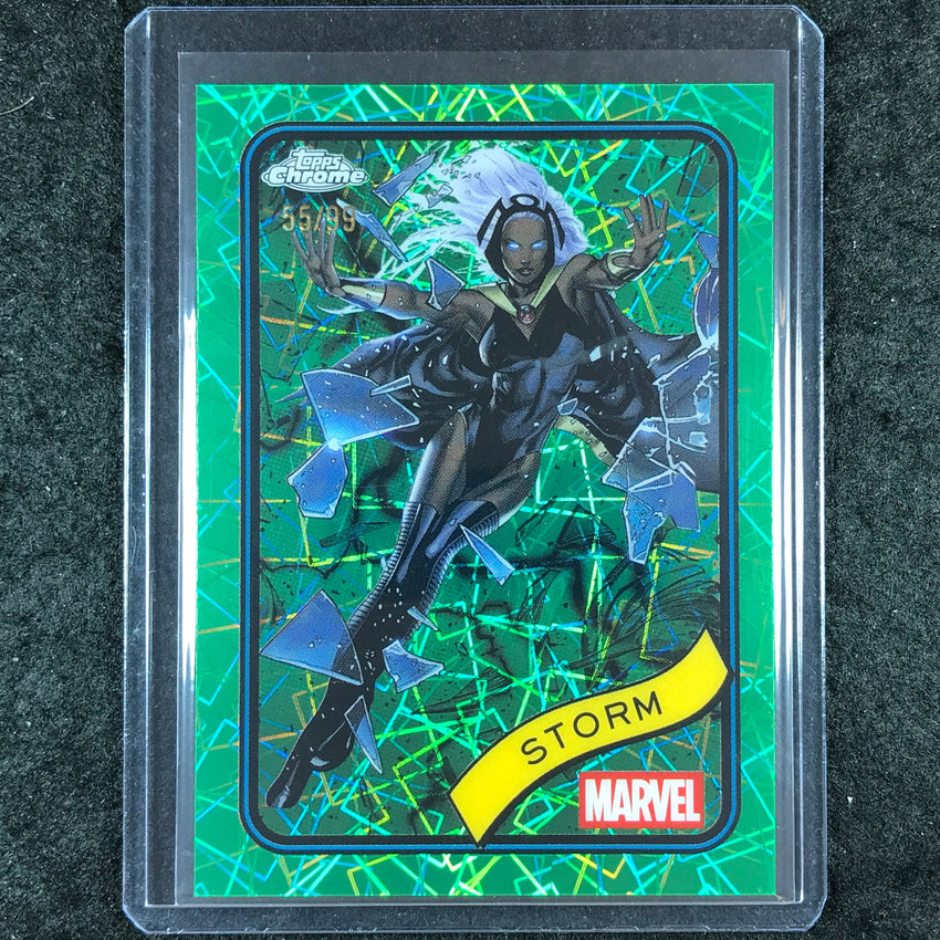 2025 Topps Chrome Marvel STORM Hulk Green Lazer 55/99 #95