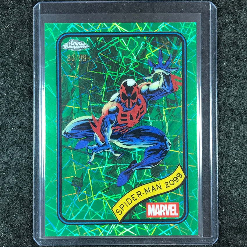 2025 Topps Chrome Marvel SPIDER-MAN 2099 Hulk Green Lazer 83/99 #112