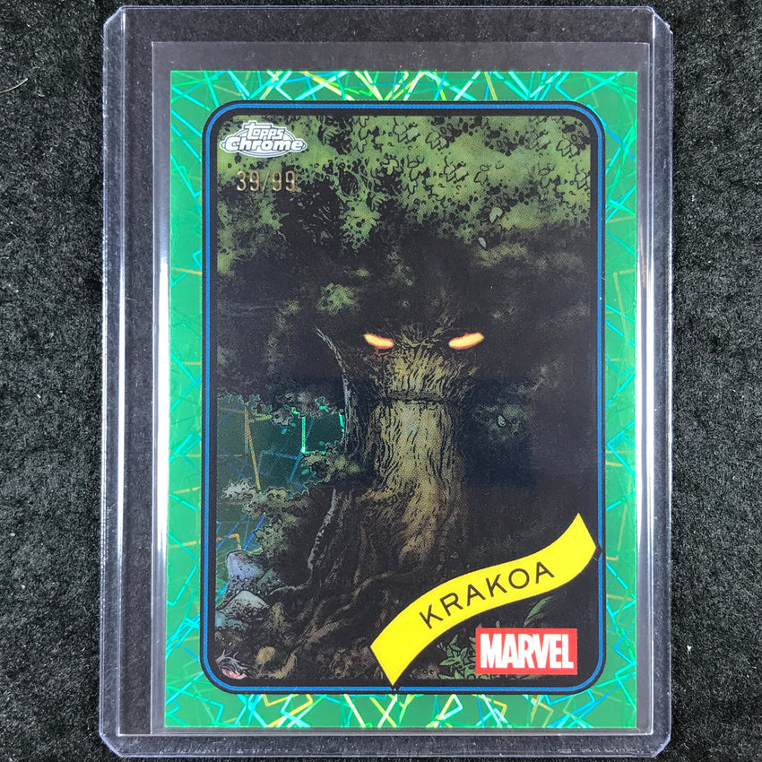 2025 Topps Chrome Marvel KRAKOA Hulk Green Lazer 39/99 #180