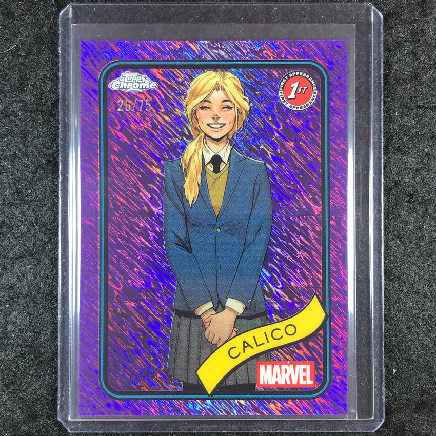 2025 Topps Chrome Marvel CALICO Purple Shimmer 26/75 #67