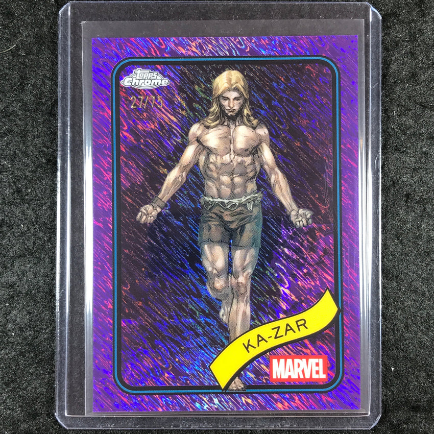 2025 Topps Chrome Marvel KA-ZAR Purple Shimmer 27/75 #84