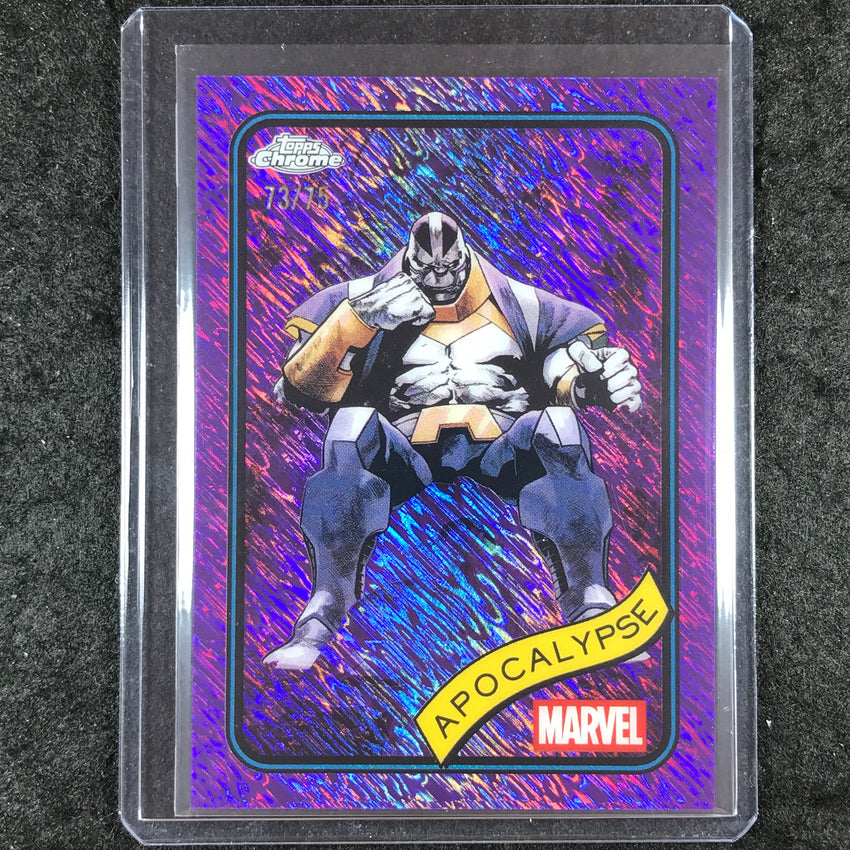 2025 Topps Chrome Marvel APOCALYPSE Purple Shimmer 73/75 #162