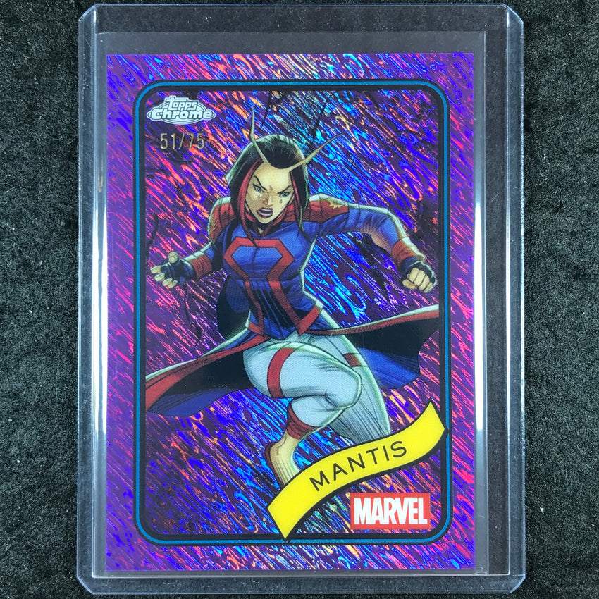 2025 Topps Chrome Marvel MANTIS Purple Shimmer 51/75 #171