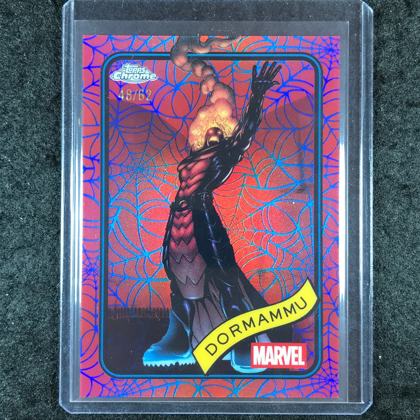 2025 Topps Chrome Marvel DORMAMMU Blue & Red Spider Web 48/62 #36