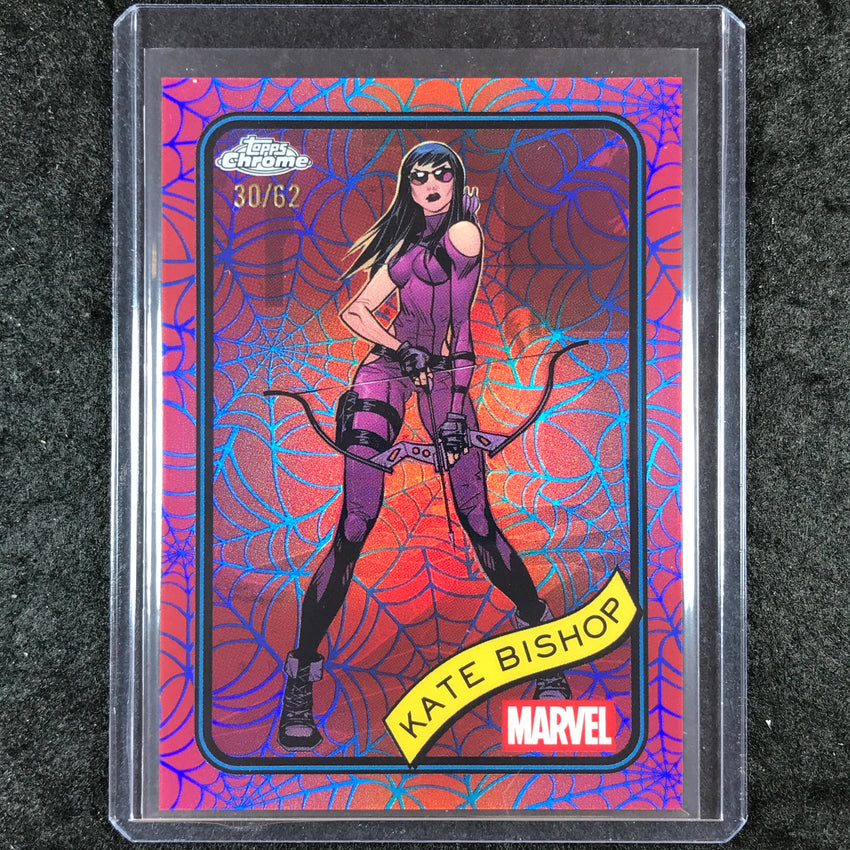 2025 Topps Chrome Marvel KATE BISHOP Blue & Red Spider Web 30/62 #72
