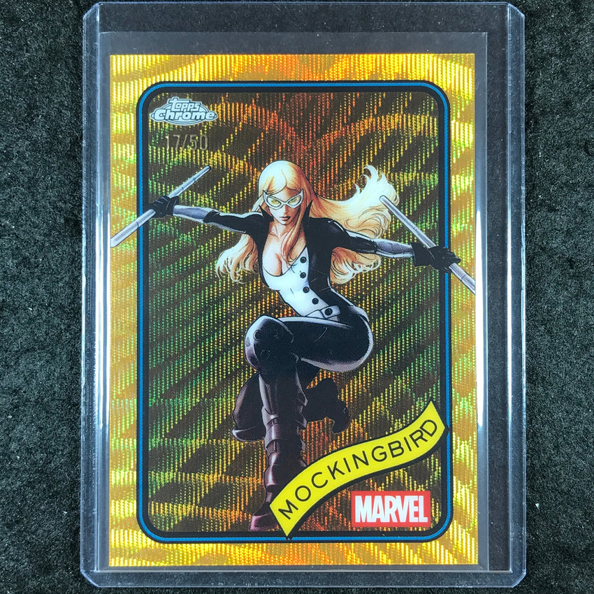 2025 Topps Chrome Marvel MOCKINGBIRD Gold Wave 17/50 #37