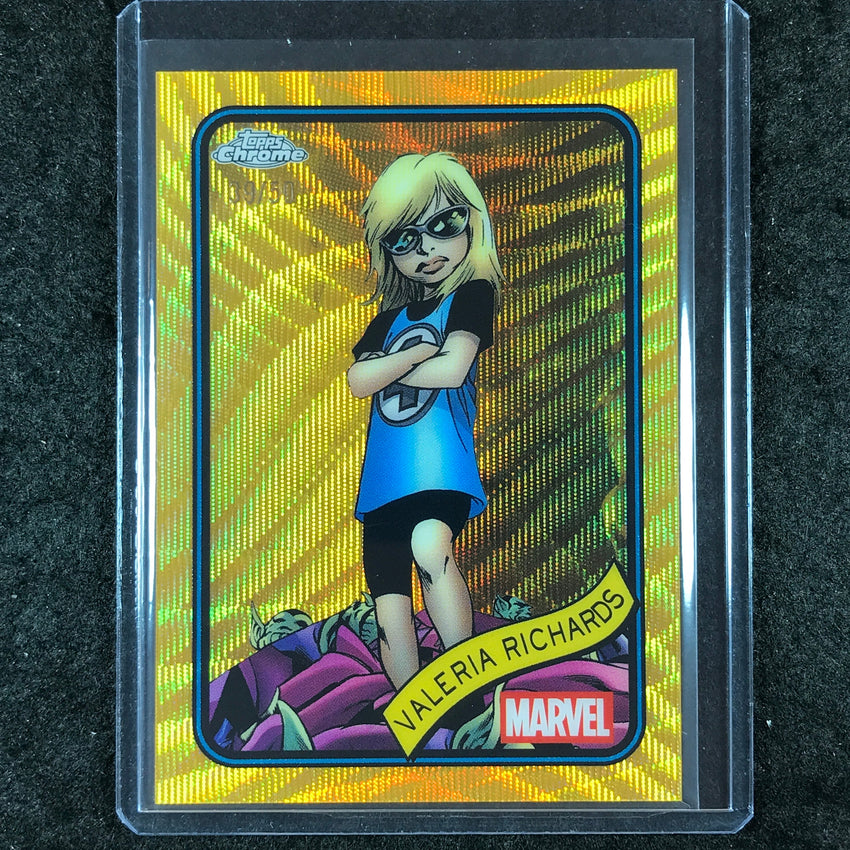 2025 Topps Chrome Marvel VALERIA RICHARDS Gold Wave 39/50 #87