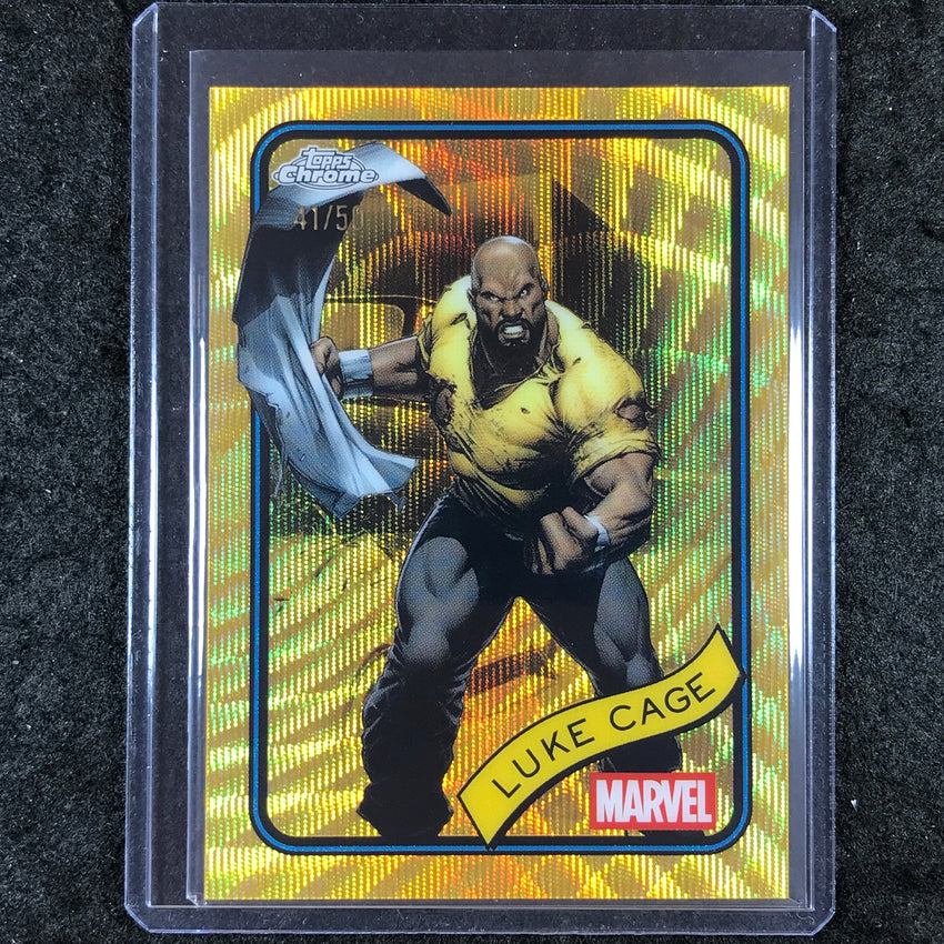 2025 Topps Chrome Marvel LUKE CAGE Gold Wave 41/50 #111